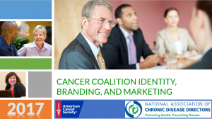 Title Slide of Cancer Coalition Identity Branding and Marketing Presentation