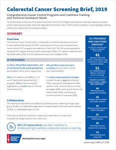 Cover Image of Colorectal Cancer Screening Brief 2019