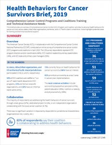Cover Image of Health Behaviors for Cancer Survivors 2019