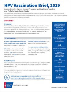 Cover Image of HPV Vaccination Brief 2019