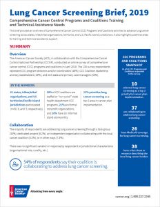 Cover Image of Lung Cancer Screening Brief 2019
