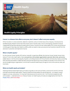 Cover Image of Health Equity Principles