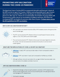 Cover Image of HPV Vaccination Tip Sheet