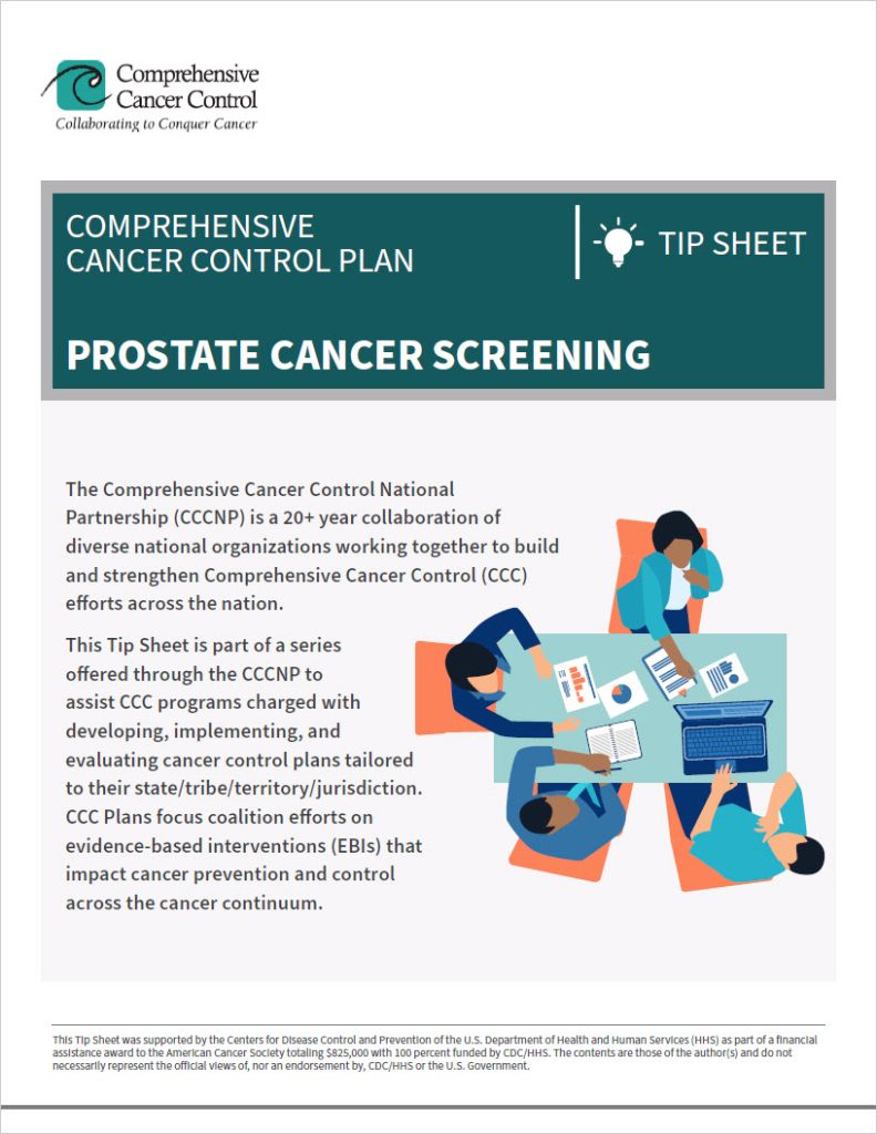 Prostate Cancer Tip sheet cover